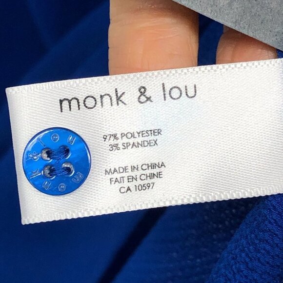 Monk & Lou Cobalt Blue Short Sleeve Shift Dress size L - Picture 9 of 16